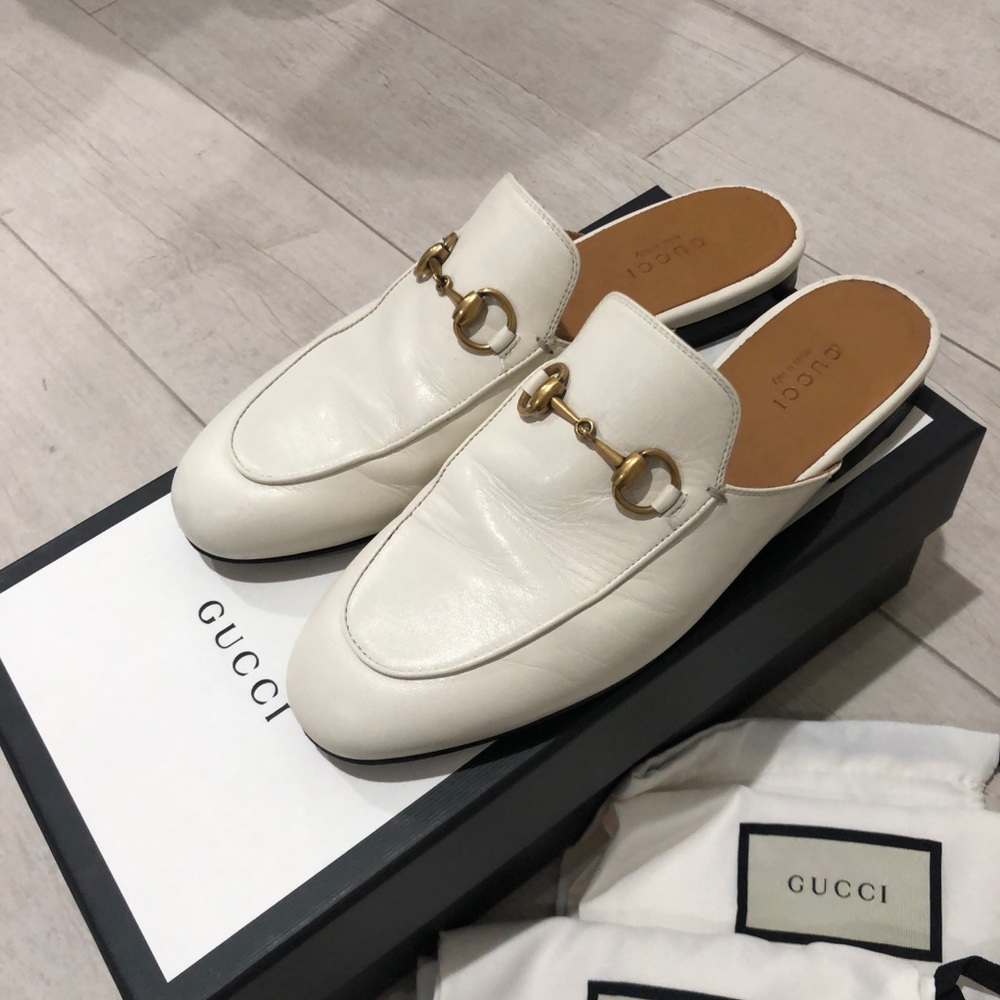 Gucci Princetown Mules in mystic white size 36,5